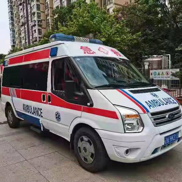 平湖长途救护车护送病人返乡